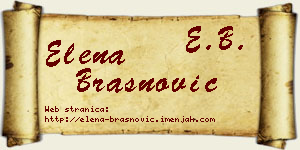 Elena Brašnović vizit kartica